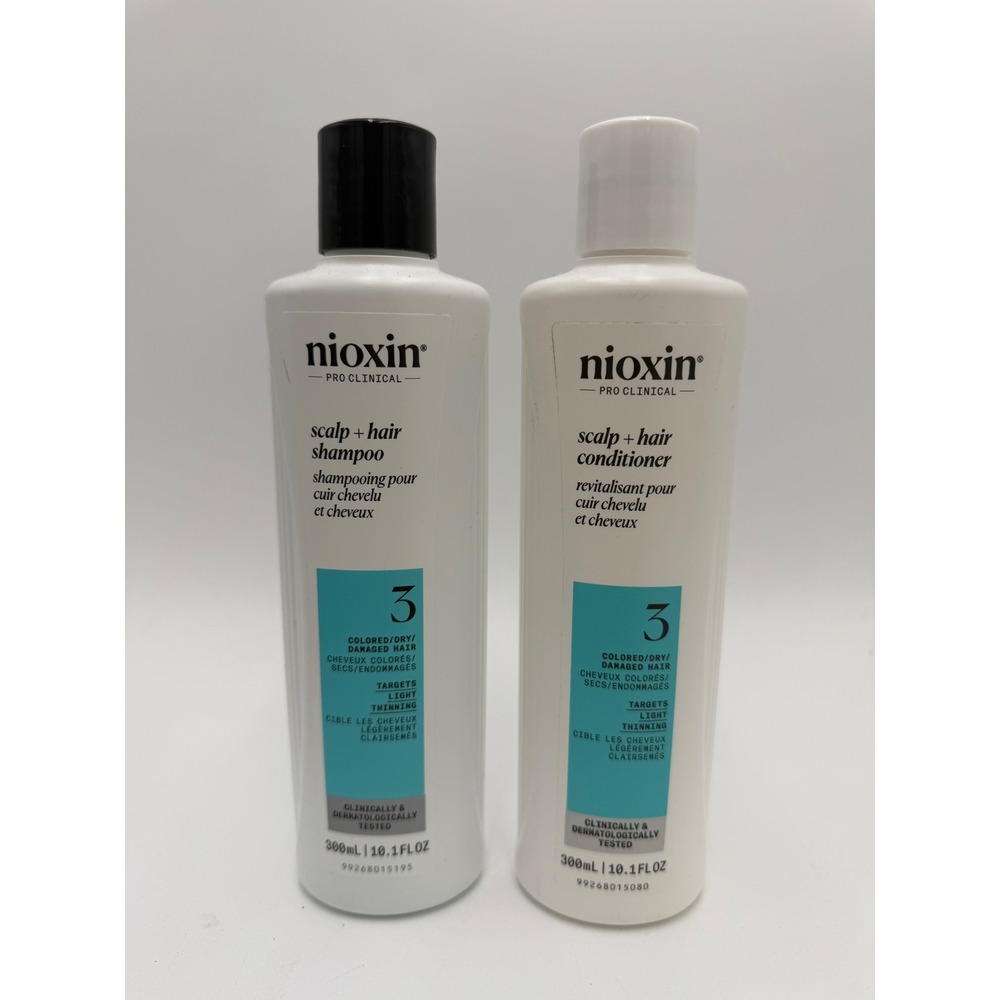 Nioxin System 3 Scalp + Hair Shampoo & Conditioner Set 10.1oz 300ml NEW